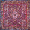 رومیزی ترمه طرح سپهسالار - مربع 100×100 سانتی متر - رنگ زرشکی تار مشکی
