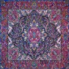 رومیزی ترمه طرح سپهسالار - مربع 100×100 سانتی متر - رنگ مشکی تار مشکی