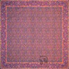 رومیزی ترمه طرح یاقوت سنتی - مربع ‍۱۰۰×۱۰۰ سانتی متر - رنگ مشکی تار مشکی