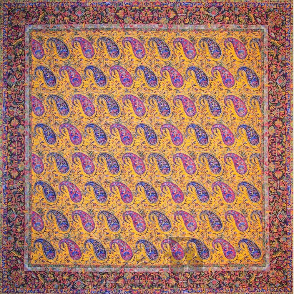 رومیزی ترمه طرح کج راه سنتی